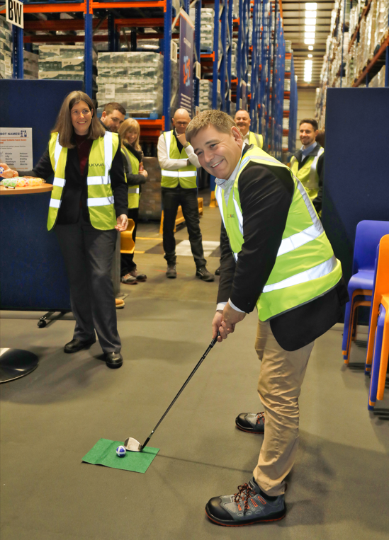 MP Andrew Bridgen taking a swing at charity golf game