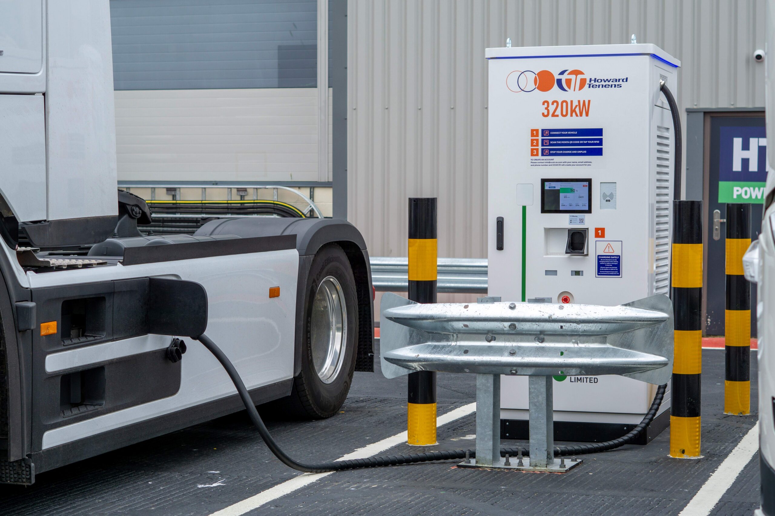 Battery Electric eHGV being charged
